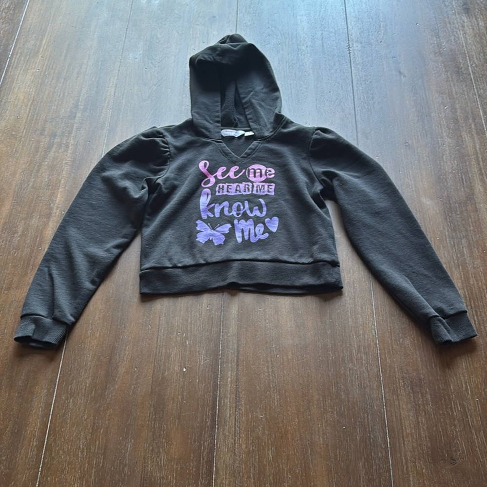 Sz 8 American Girl X Janie and Jack Makena Sweatshirt Hoodie for girls